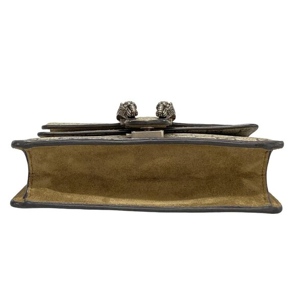 Auth GUCCI Dionysus /GG Supreme 421970 Beige Ebony PVC Suede Shoulder Bag - Picture 6 of 16